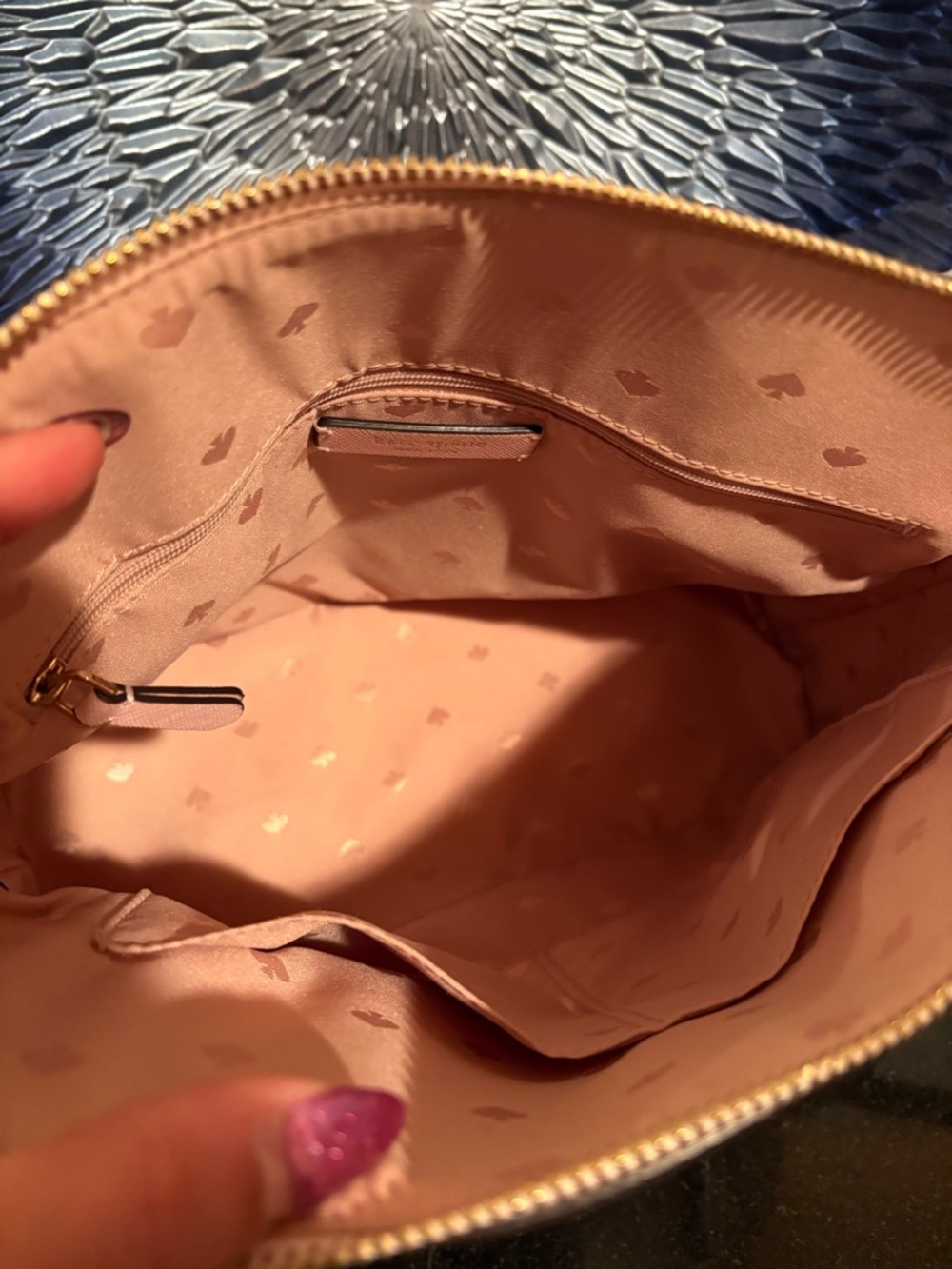 Kate Spade Light Pink Dome Purse w/ Crossbody Strap - Picture 4 of 4